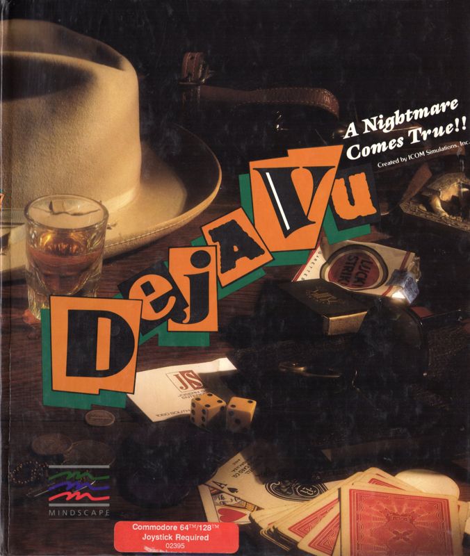Deja Vu box art for Commodore 64